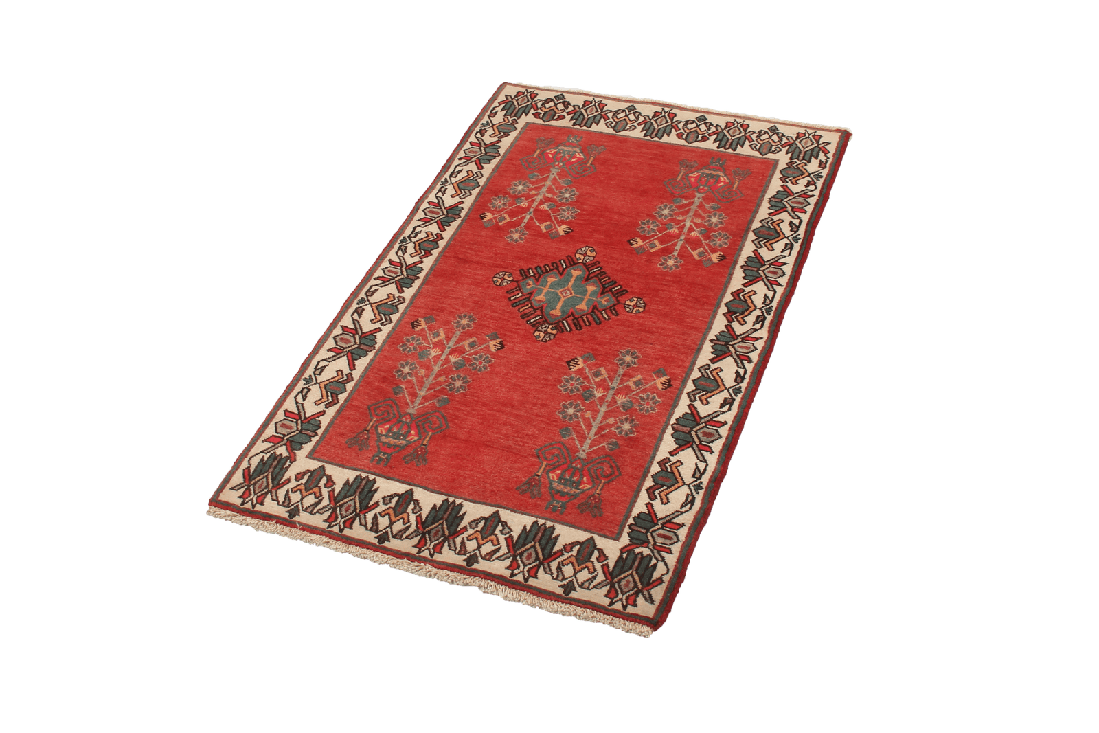 Afshar — Hand-knotted, 71x111 cm, Red, 100% Virgin Wool | View 5