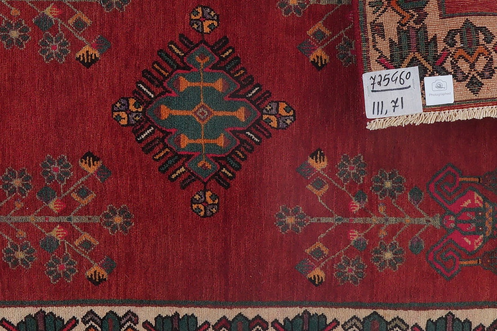 Afshar — Hand-knotted, 71x111 cm, Red, 100% Virgin Wool | View 6