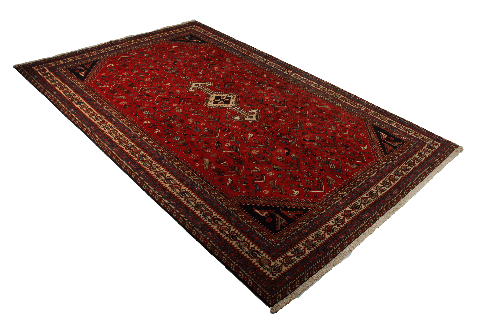 Nasrabad — Hand-knotted, 196x302 cm, Red, 100% Virgin Wool | View 4