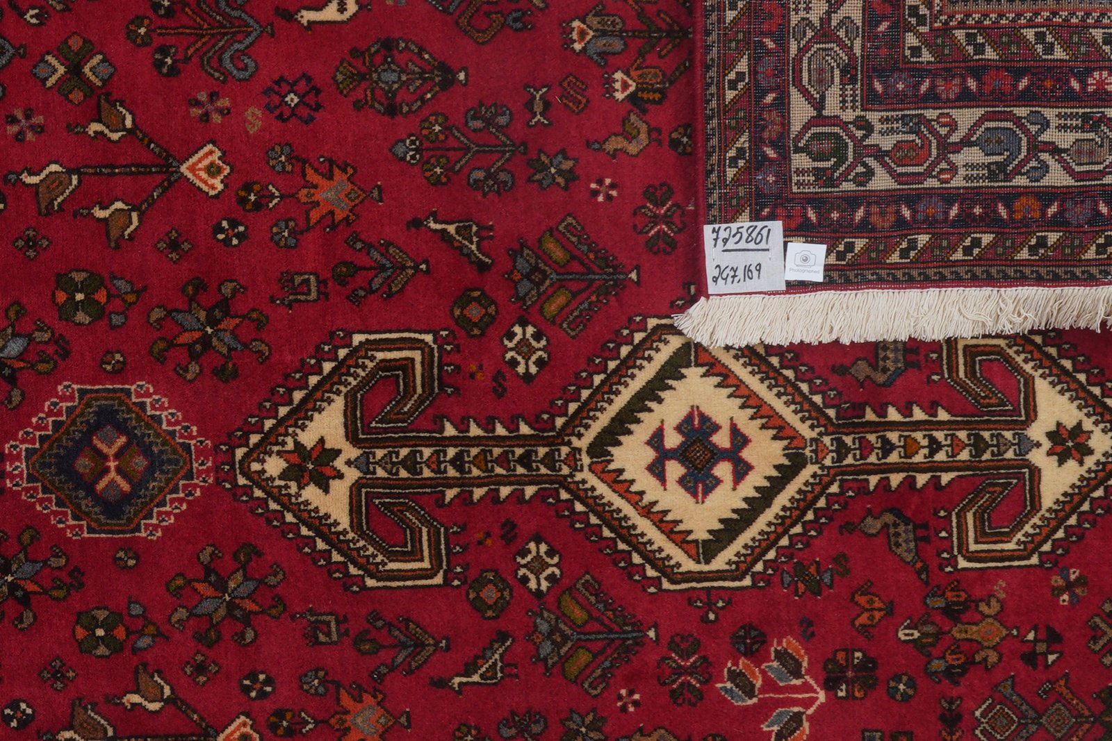 Nasrabad — Hand-knotted, 169x247 cm, Red, 100% Virgin Wool | View 6