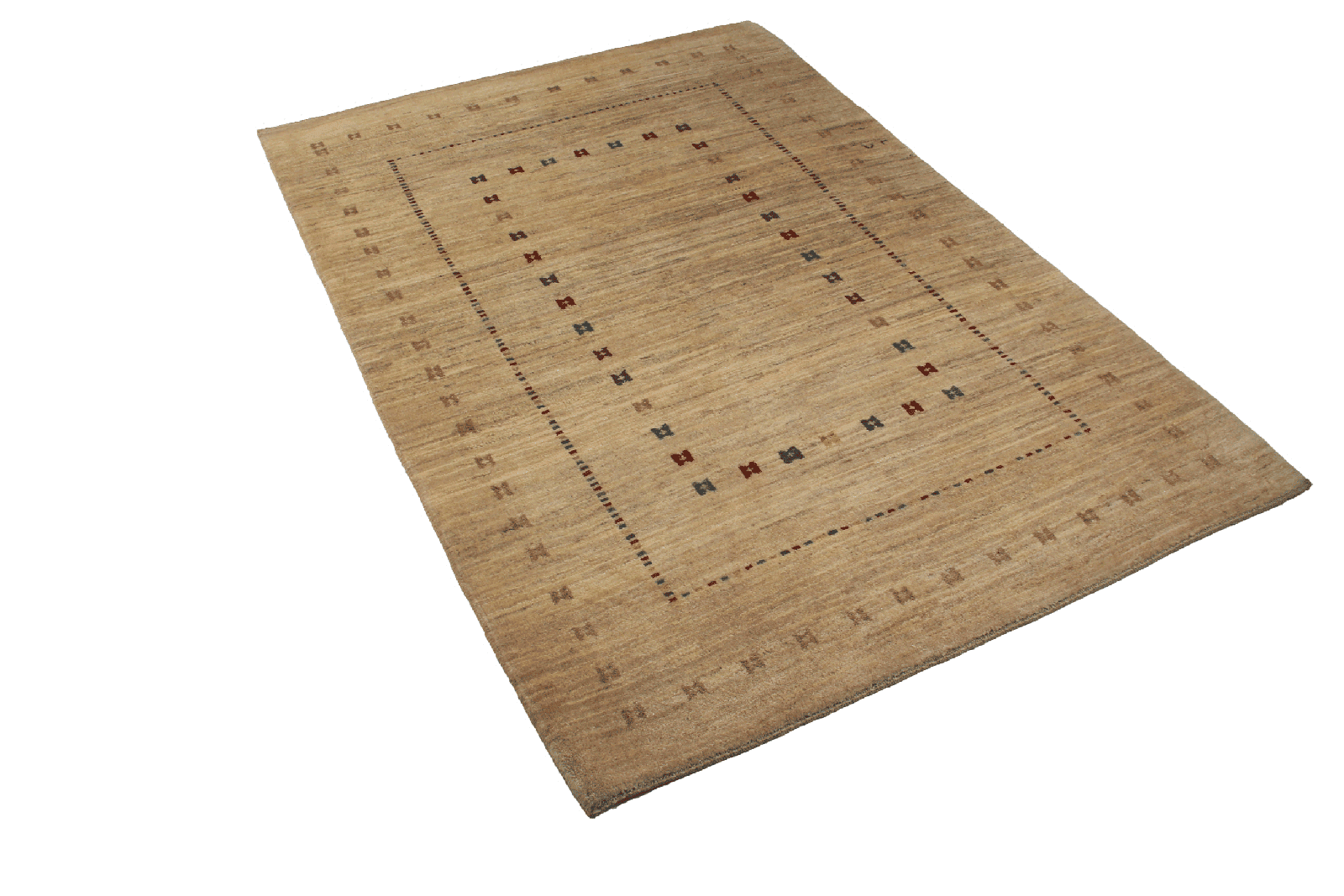 Rizbaf — Hand-knotted, 125x181 cm, Beige, 100% Virgin Wool | View 4
