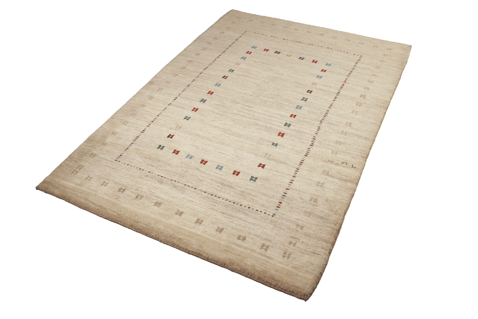 Rizbaf — Hand-knotted, 125x181 cm, Beige, 100% Virgin Wool | View 5