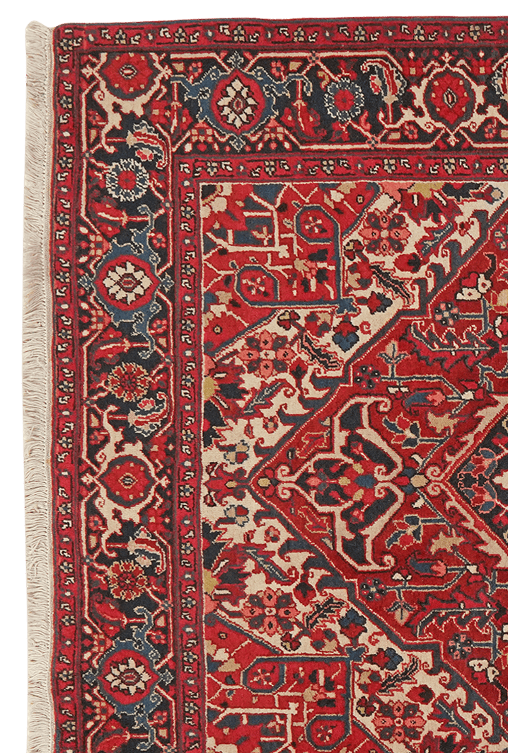Heriz — Hand-knotted, 150x194 cm, Red, 100% Virgin Wool | View 3
