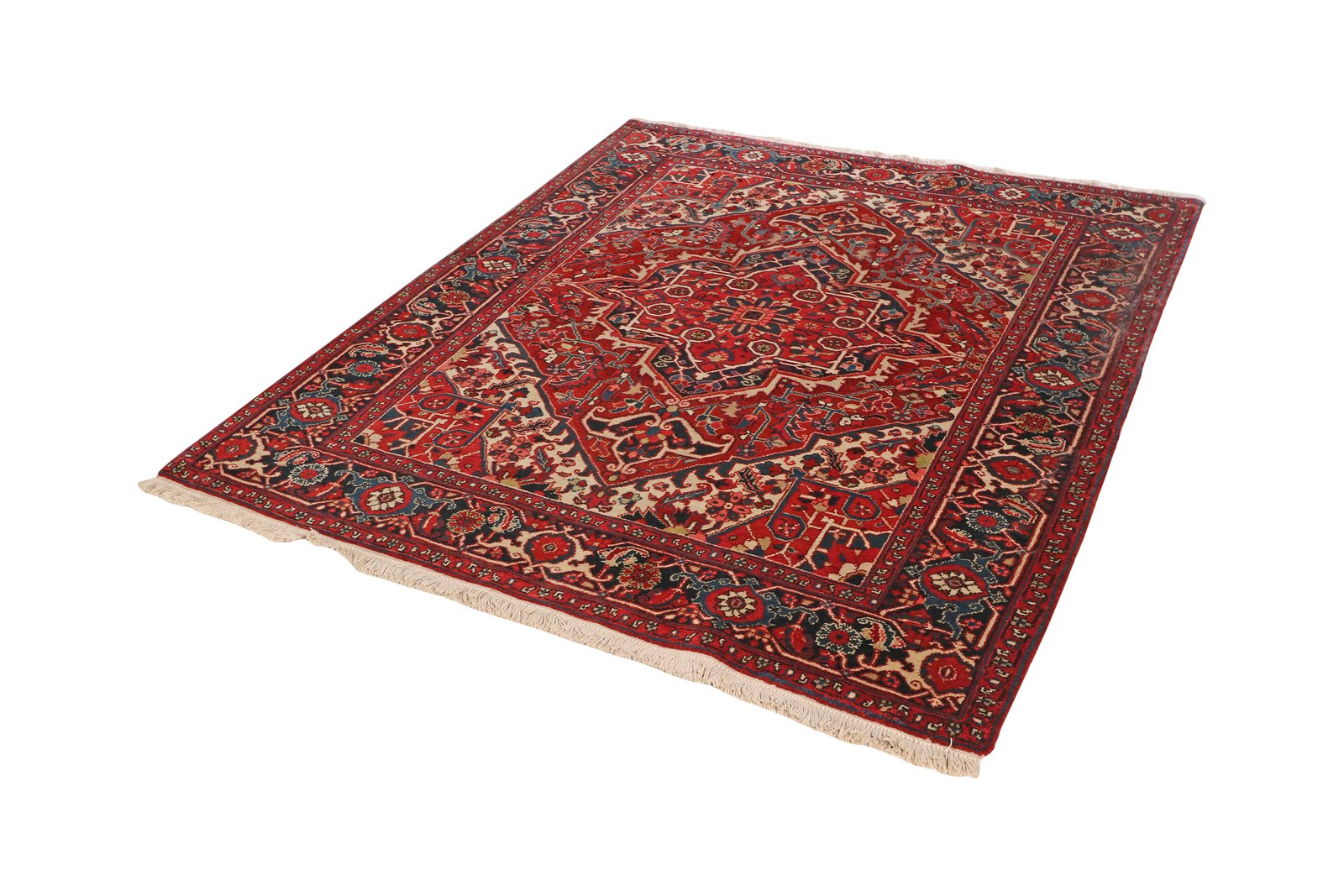 Heriz — Hand-knotted, 150x194 cm, Red, 100% Virgin Wool | View 5