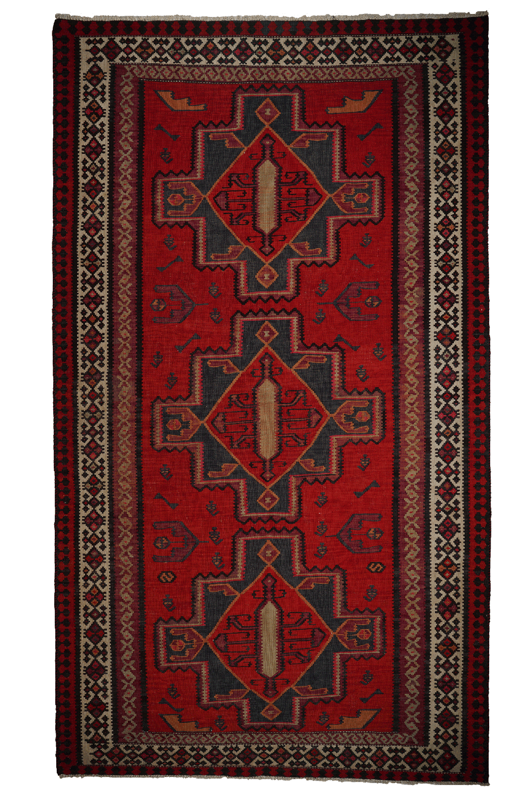 Kelim Ardebil — Handmade, 177x309 cm, Red, 100% Virgin Wool | Main view