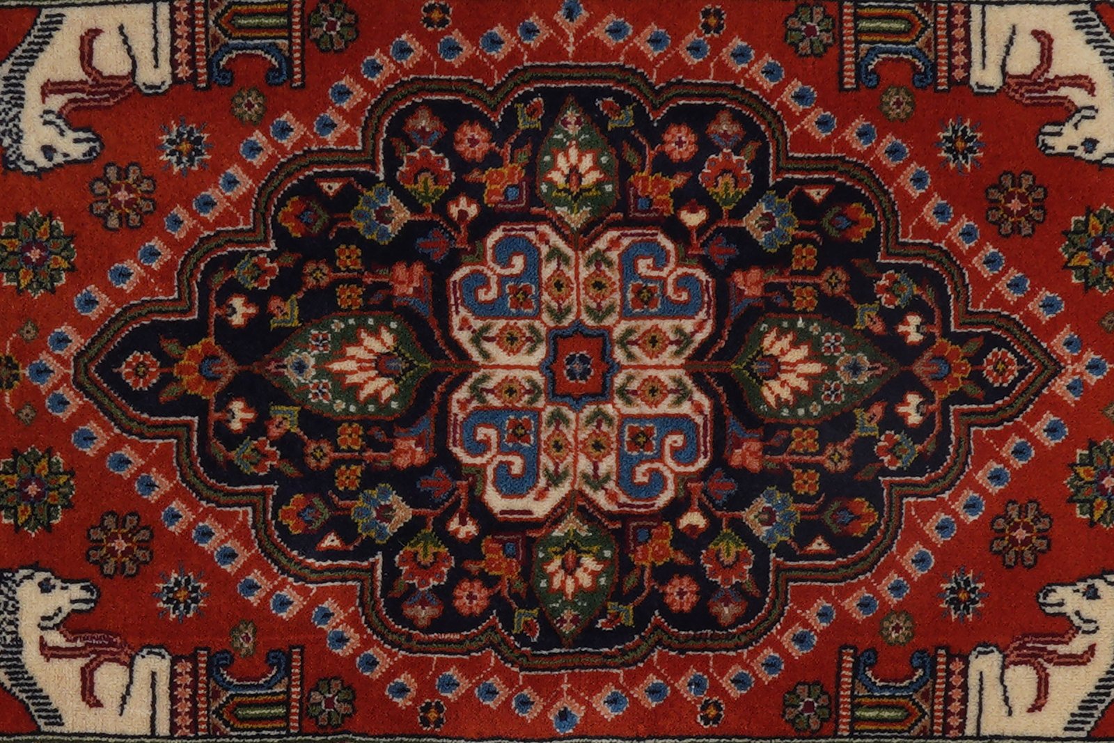 Gashgai — Hand-knotted, 56x83 cm, Blue, 100% Virgin Wool | View 8