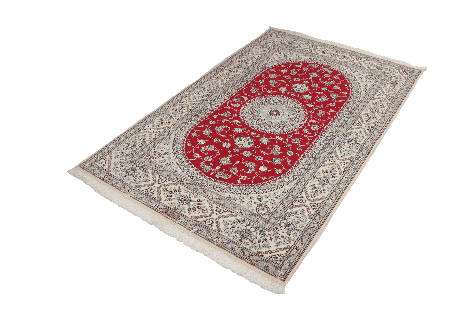 Nain 6La — Hand-knotted, 127x200 cm, Red, 100% Virgin Wool | View 5