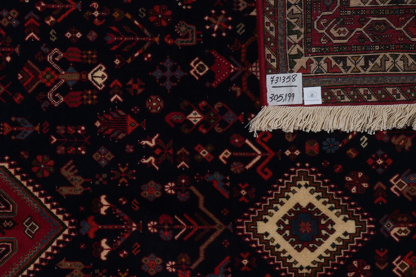 Nasrabad — Hand-knotted, 199x305 cm, Blue, 100% Virgin Wool | View 6