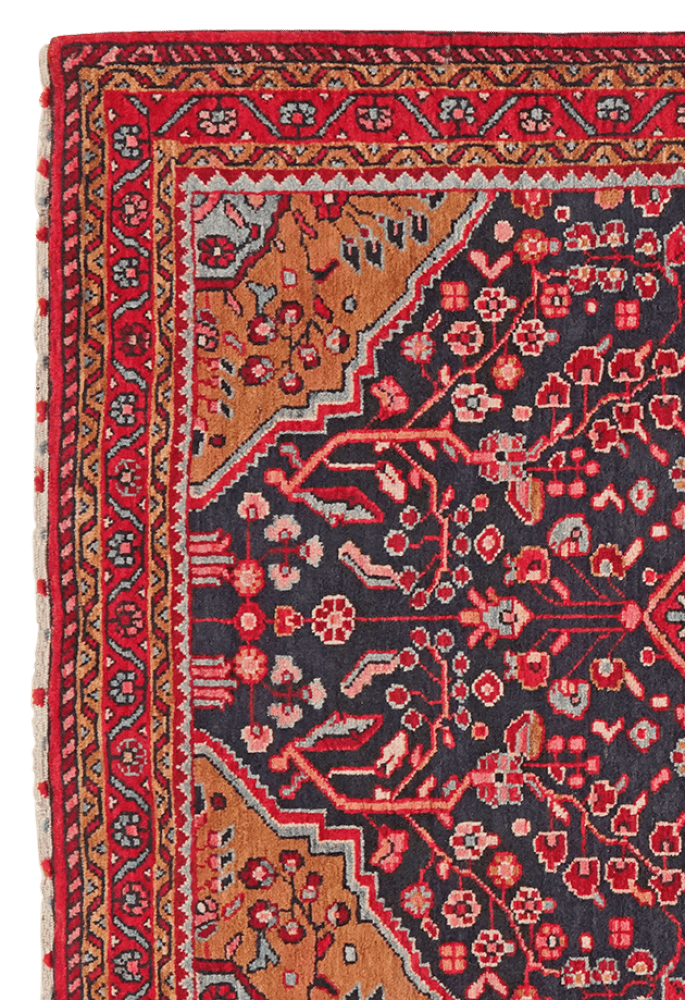 Malayer — Hand-knotted, 111x153 cm, Blue, 100% Virgin Wool | View 3