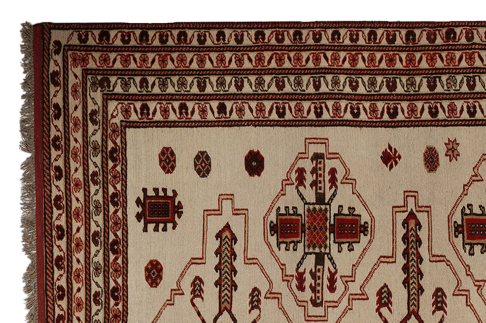 Kelim Belutch — Handmade, 177x204 cm, Beige, 100% Virgin Wool | View 3