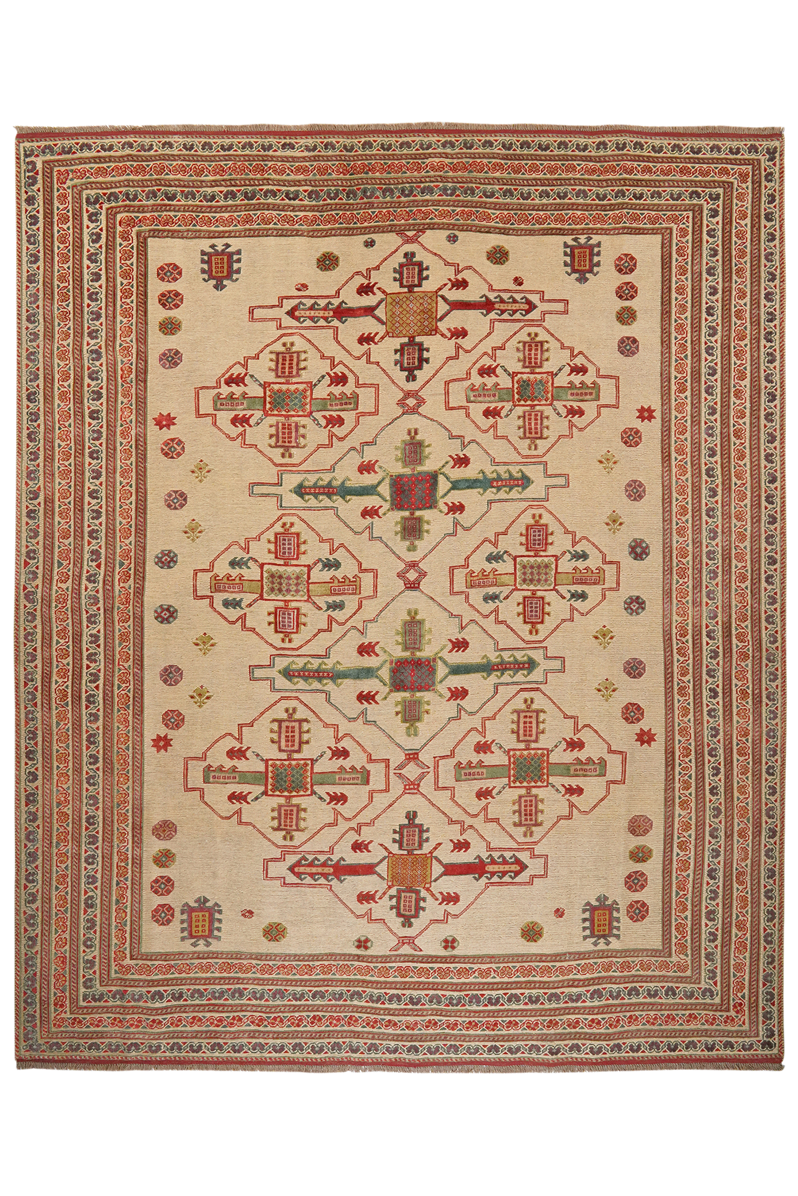 Kelim Belutch — Handgefertigt, 290x242 cm, Bunt, 100% Virgin Wool | Main view