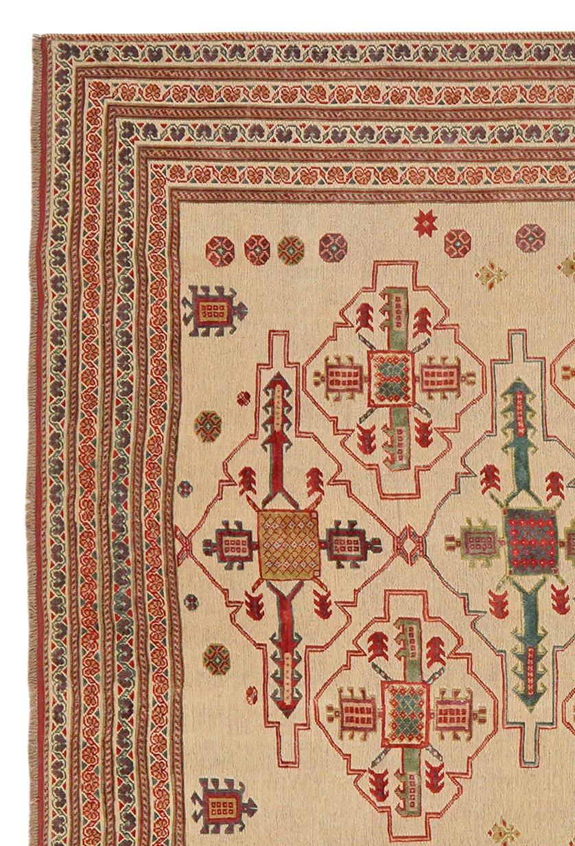 Kelim Belutch — Handmade, 242x290 cm, Beige, 100% Virgin Wool | View 3