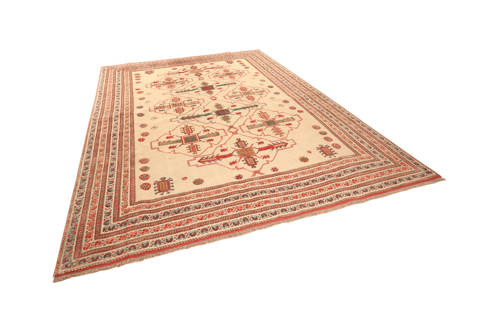 Kelim Belutch — Handgefertigt, 290x242 cm, Bunt, 100% Virgin Wool | View 6