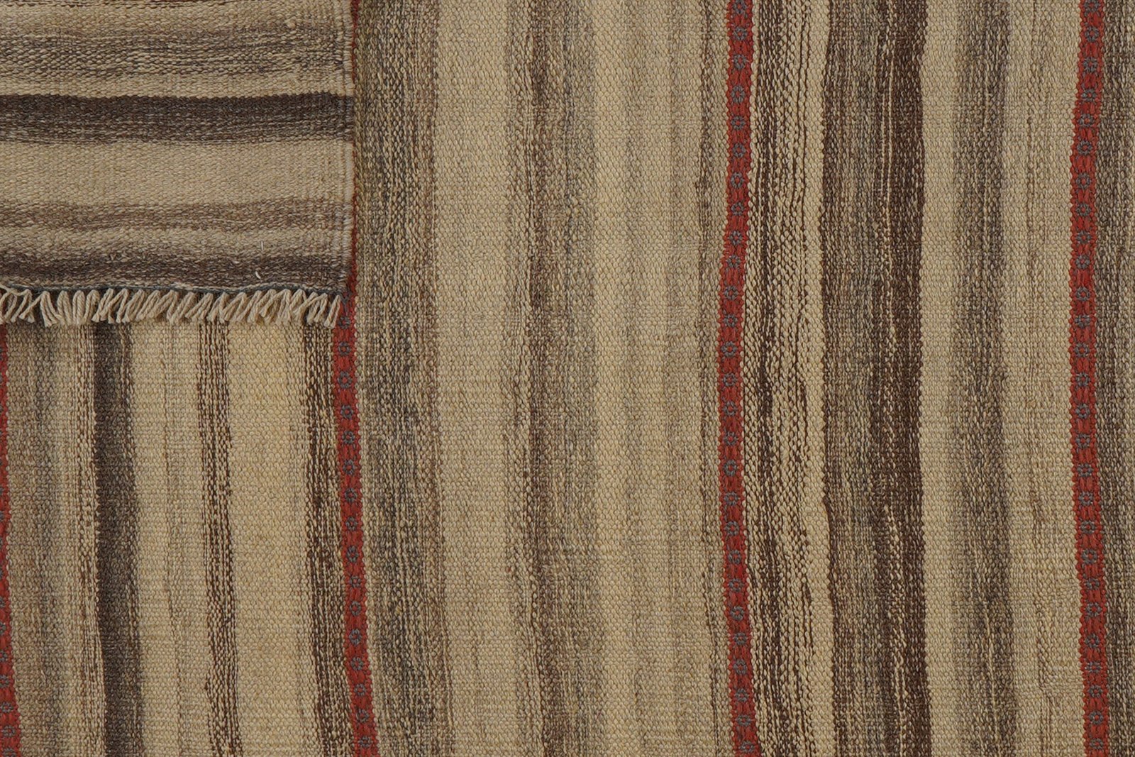 Kelim Gashgai — Handmade, 93x193 cm, Brown, 100% Virgin Wool | View 7
