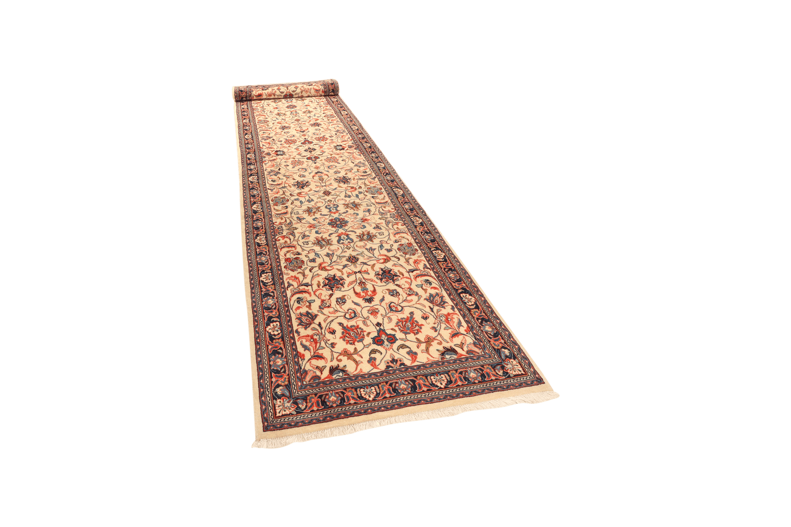 Sarough — Hand-knotted, 111x427 cm, Beige, 100% Virgin Wool | View 5