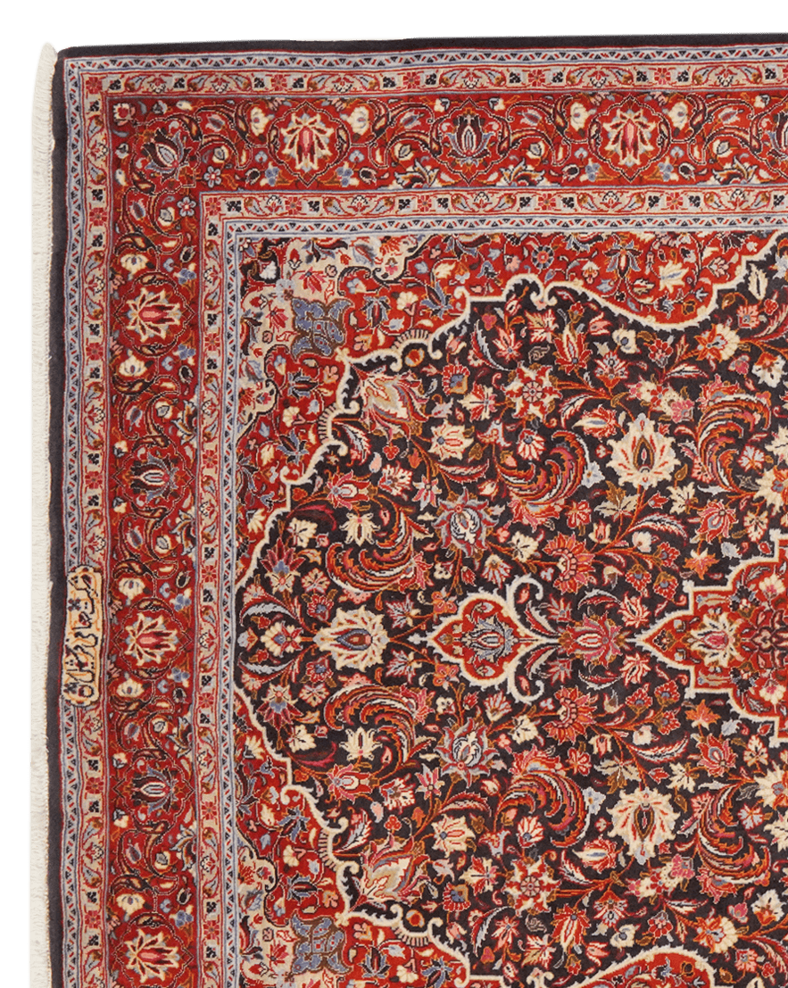 Ghazvin — Hand-knotted, 155x237 cm, Blue, 100% Virgin Wool | View 3
