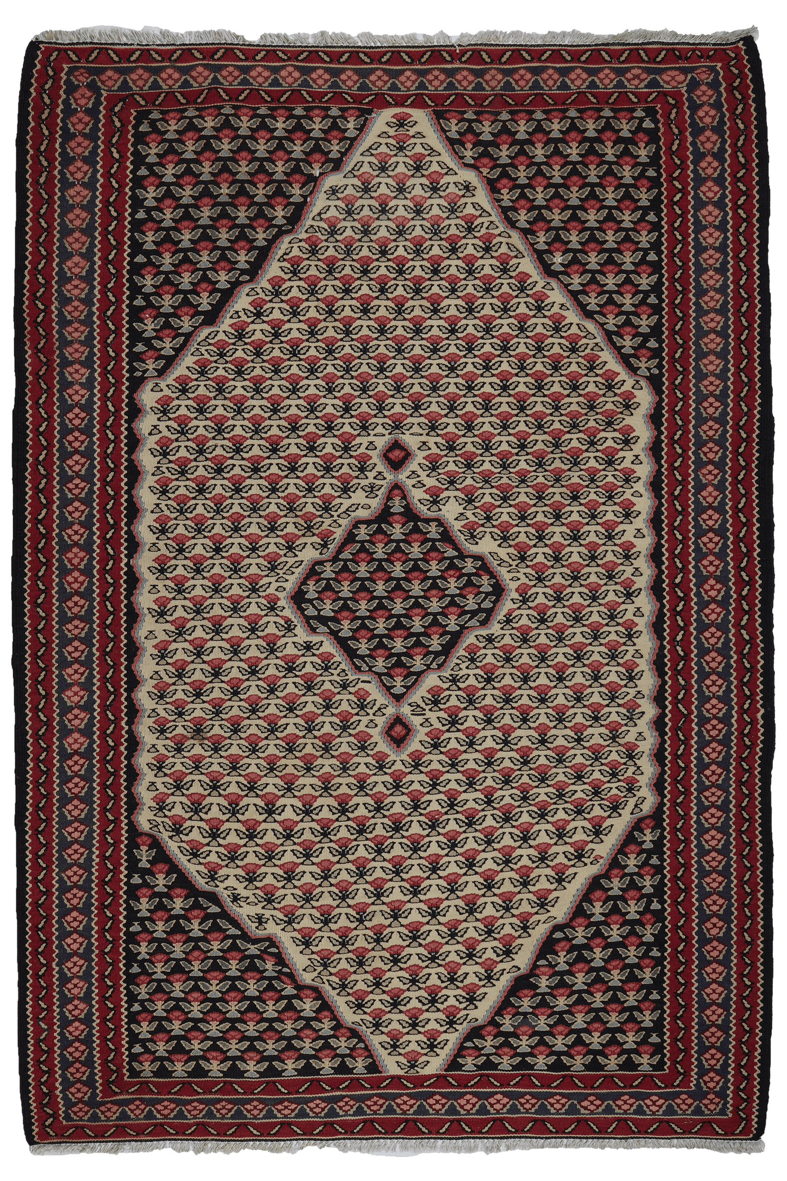 Kelim Bidjar — Handmade, 109x157 cm, Beige, 100% Virgin Wool | Main view