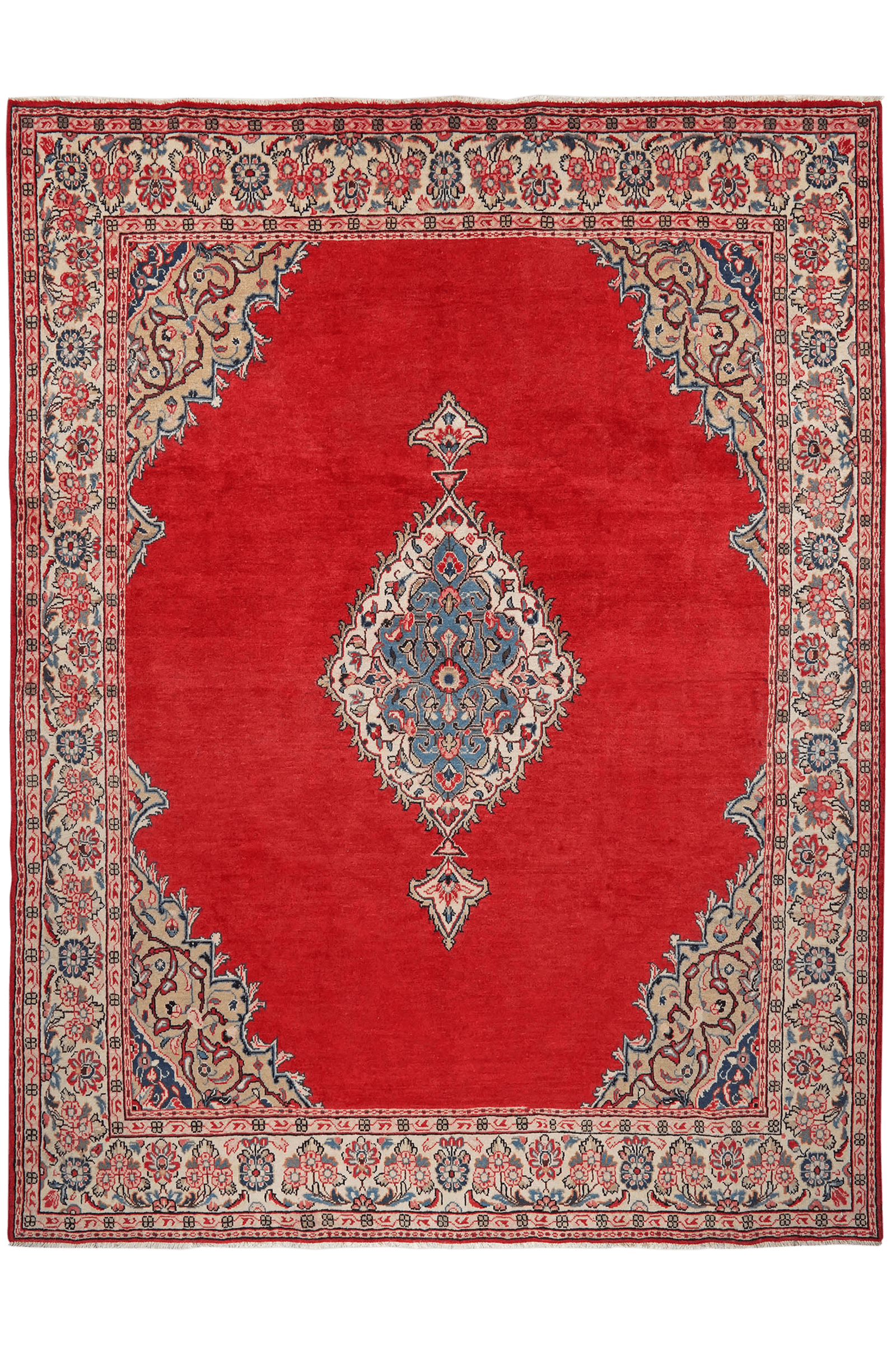 Meshkabad — Hand-knotted, 245x320 cm, Red, 100% Virgin Wool | Main view