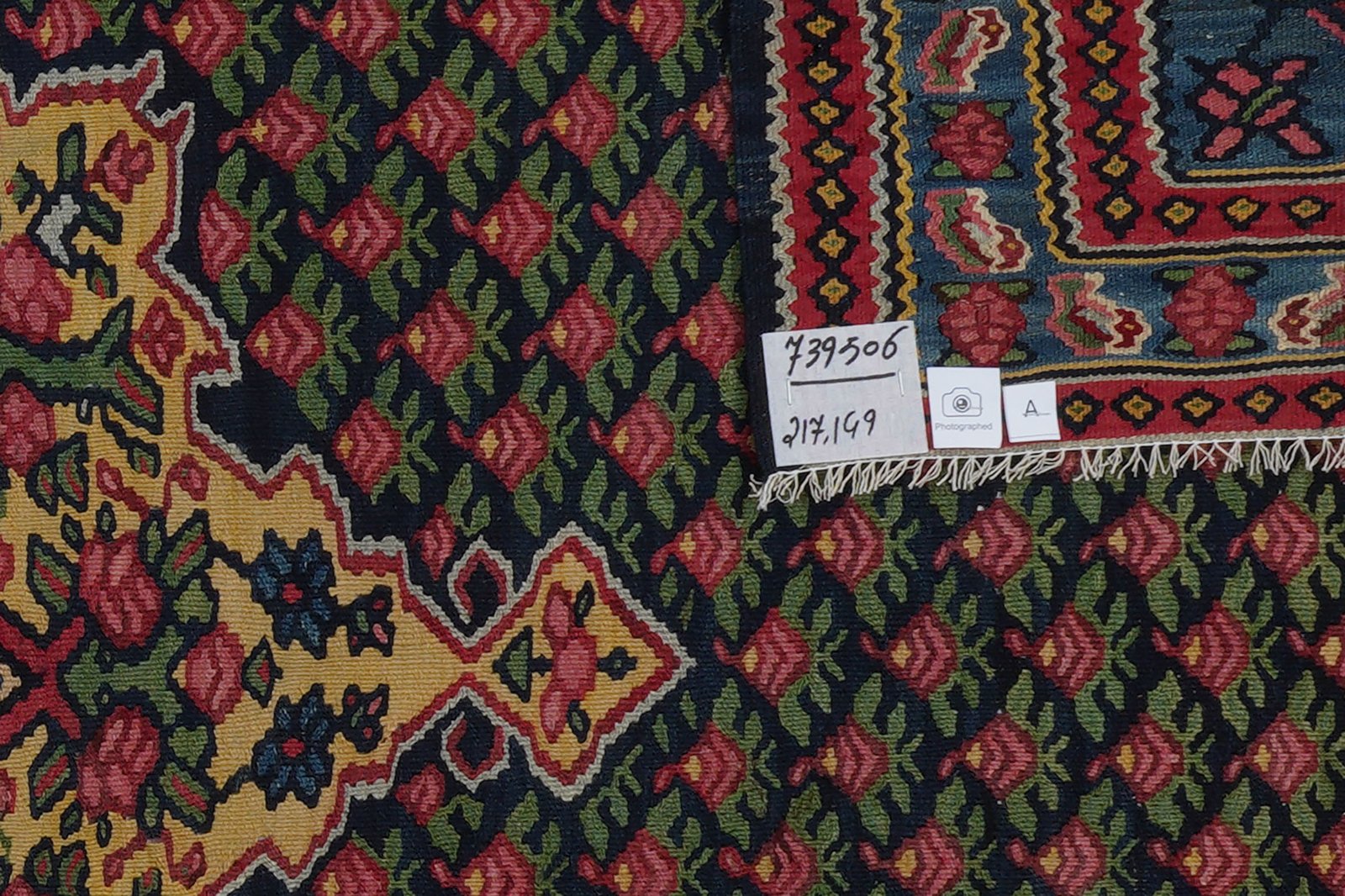 Kelim Bidjar — Handmade, 149x217 cm, Blue, 100% Virgin Wool | View 6
