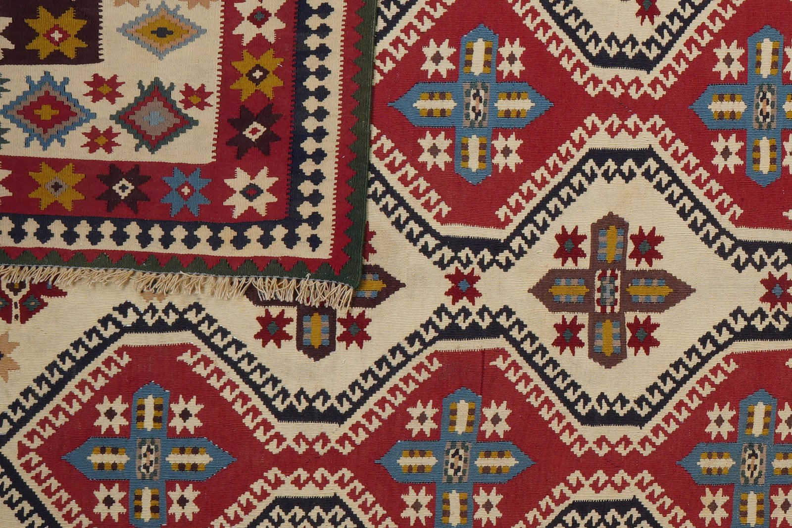 Kelim Gashgai Old — Handmade, 157x297 cm, Brown, 100% Virgin Wool | View 7