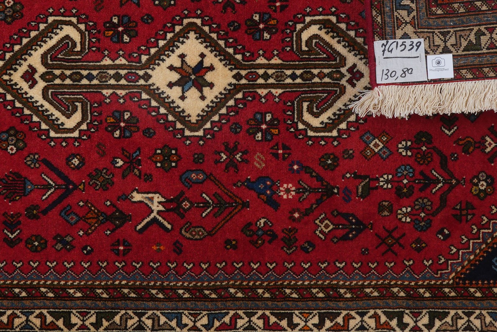 Nasrabad — Hand-knotted, 80x130 cm, Red, 100% Virgin Wool | View 6