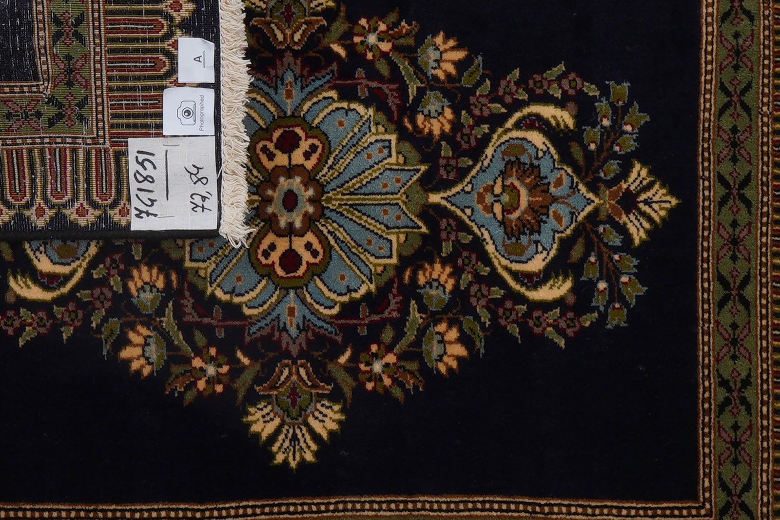 Kashmar — Hand-knotted, 84x72 cm, Blue, 100% Virgin Wool | View 7
