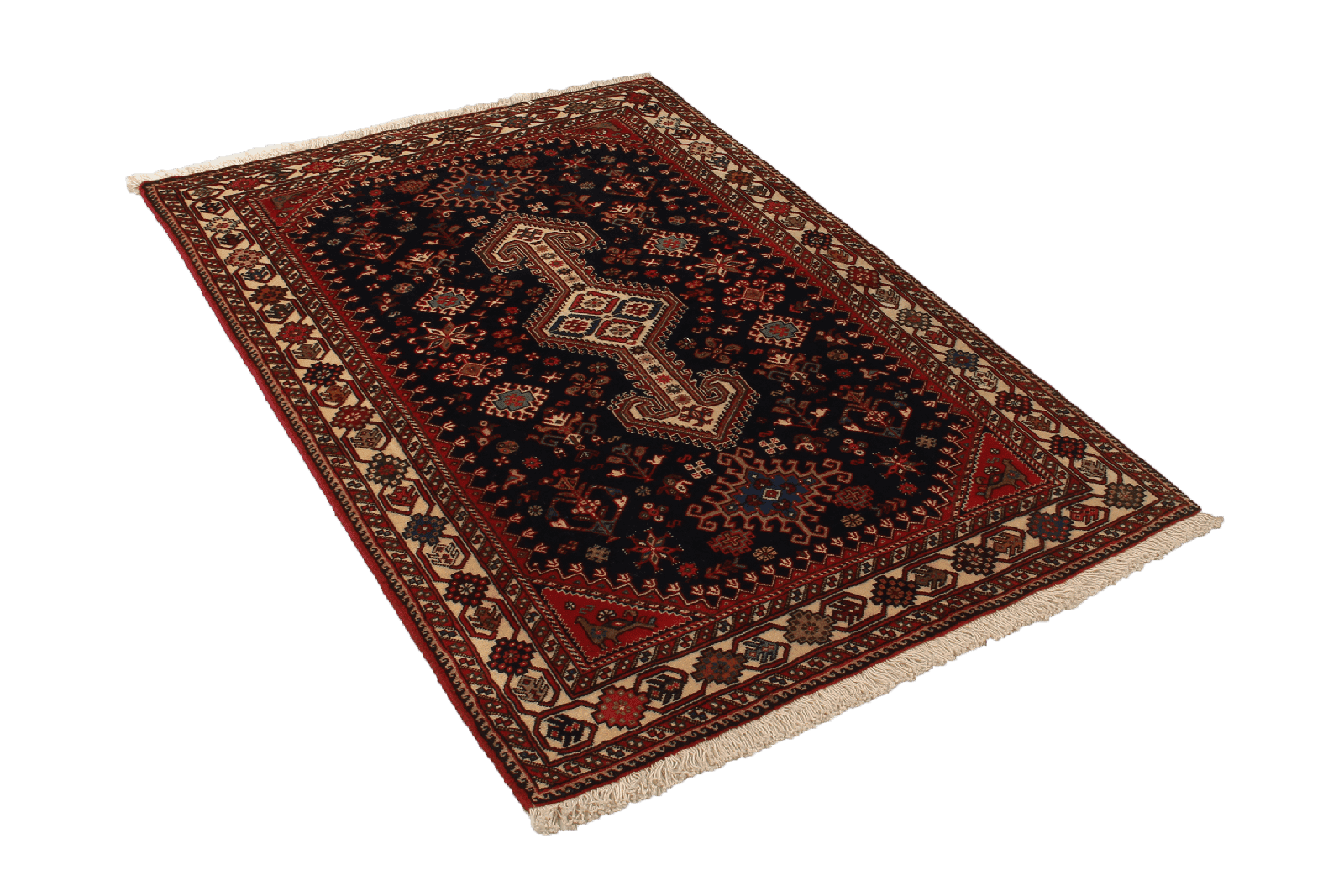 Nasrabad — Hand-knotted, 102x150 cm, Blue, 100% Virgin Wool | View 4