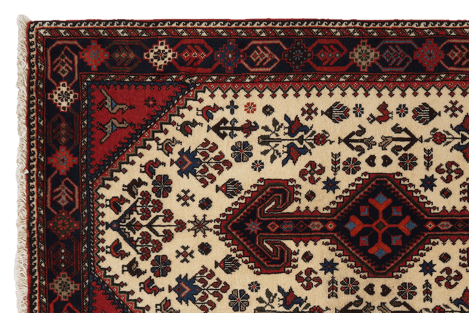 Nasrabad — Hand-knotted, 81x142 cm, Beige, 100% Virgin Wool | View 3