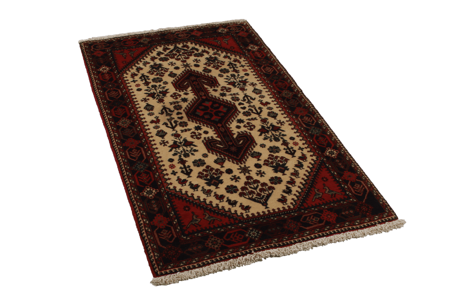 Nasrabad — Hand-knotted, 81x142 cm, Beige, 100% Virgin Wool | View 4