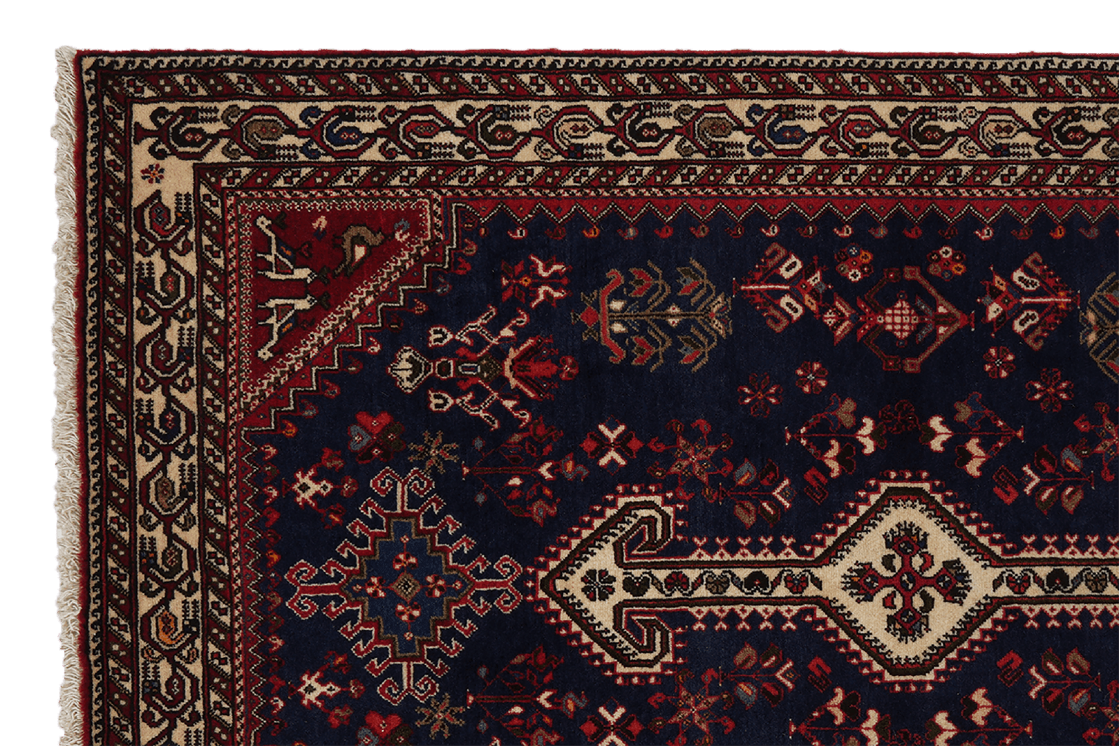 Nasrabad — Hand-knotted, 101x155 cm, Blue, 100% Virgin Wool | View 3