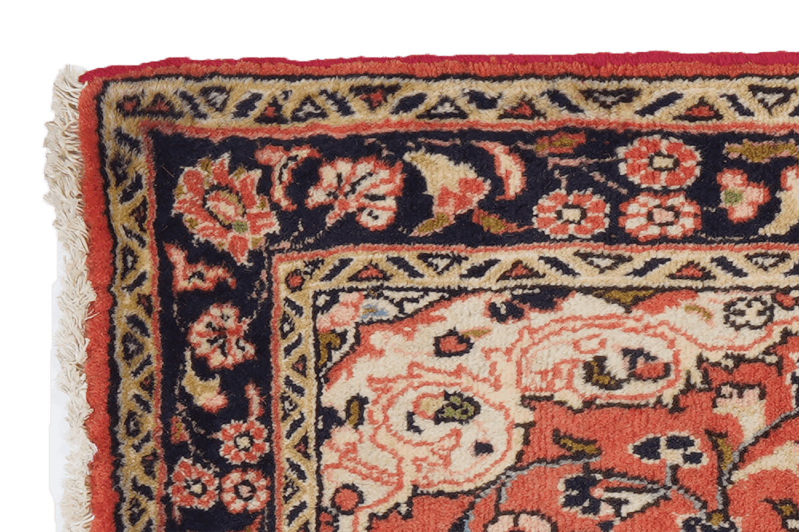 Sarough — Hand-knotted, 70x111 cm, Red, 100% Virgin Wool | View 3