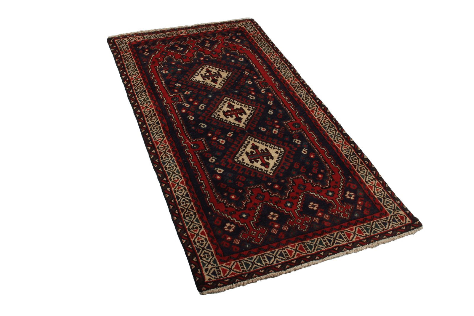 Afshar — Hand-knotted, 78x146 cm, Blue, 100% Virgin Wool | View 4