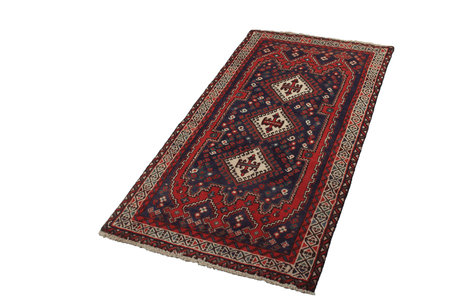 Afshar — Hand-knotted, 78x146 cm, Blue, 100% Virgin Wool | View 5