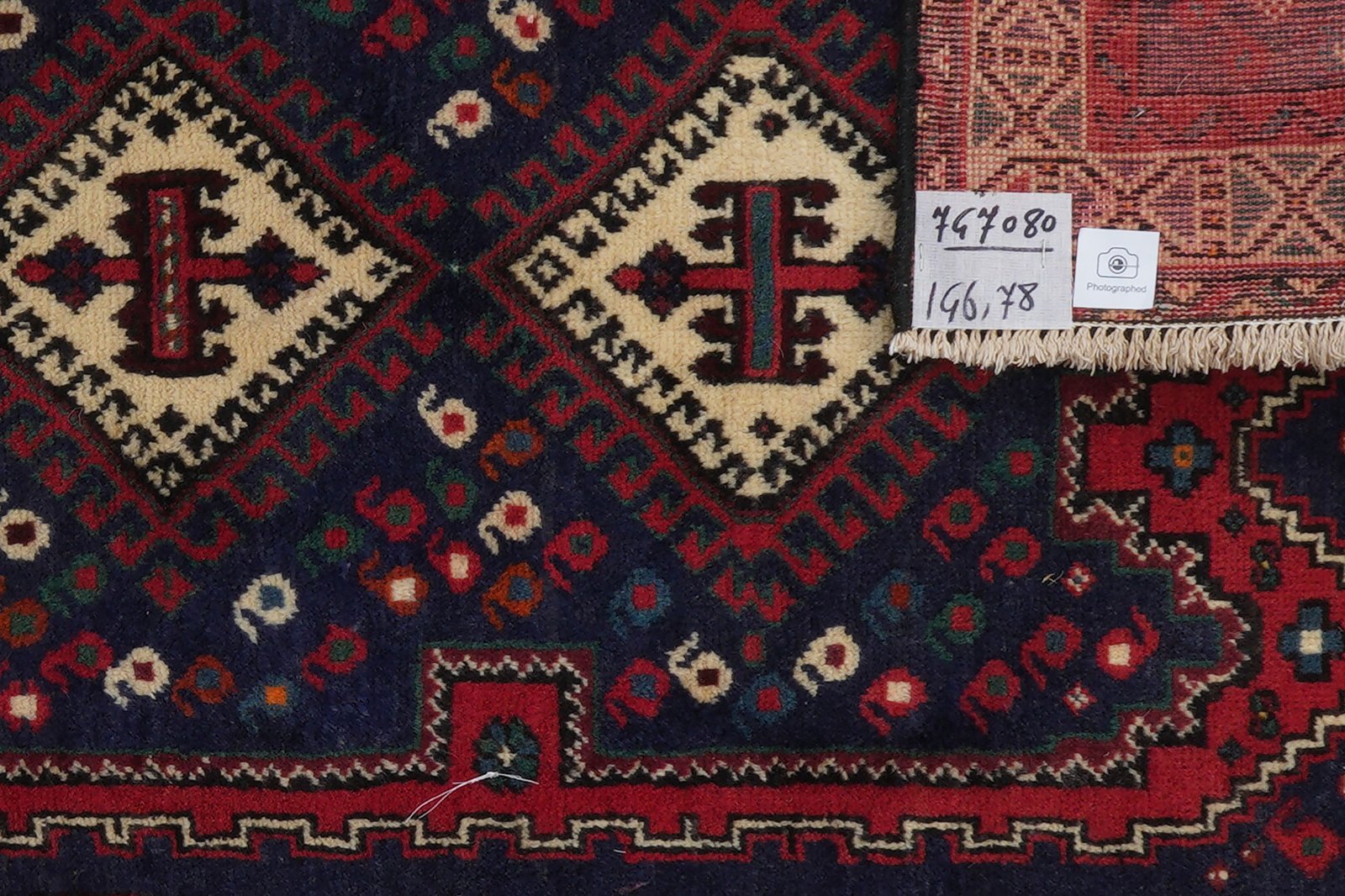 Afshar — Hand-knotted, 78x146 cm, Blue, 100% Virgin Wool | View 6
