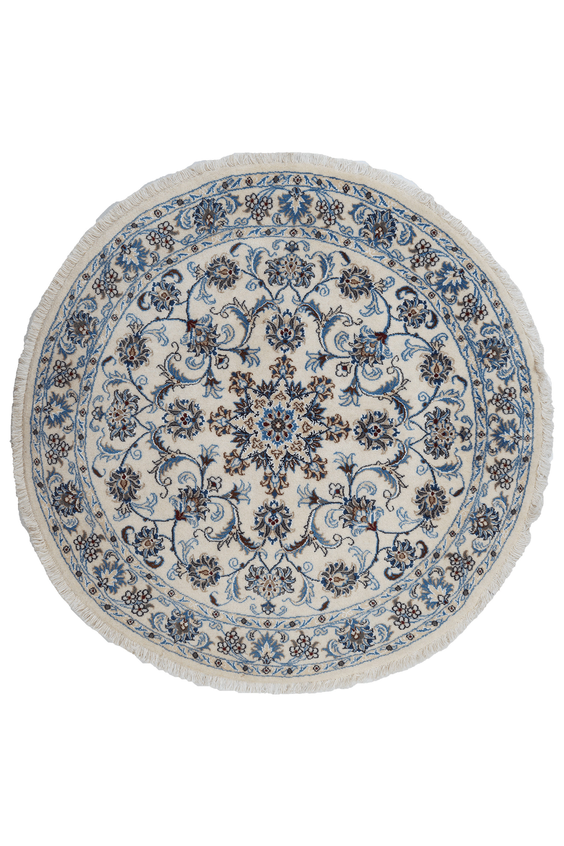 Nain — Hand-knotted, 135x135 cm, Beige, 100% Virgin Wool | Main view