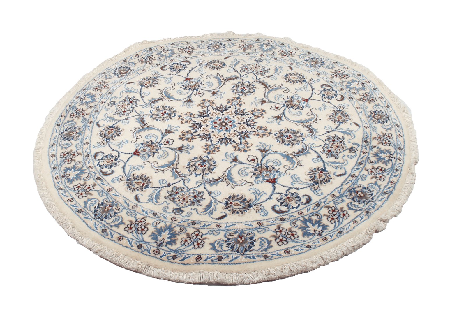 Nain — Hand-knotted, 135x135 cm, Beige, 100% Virgin Wool | View 4