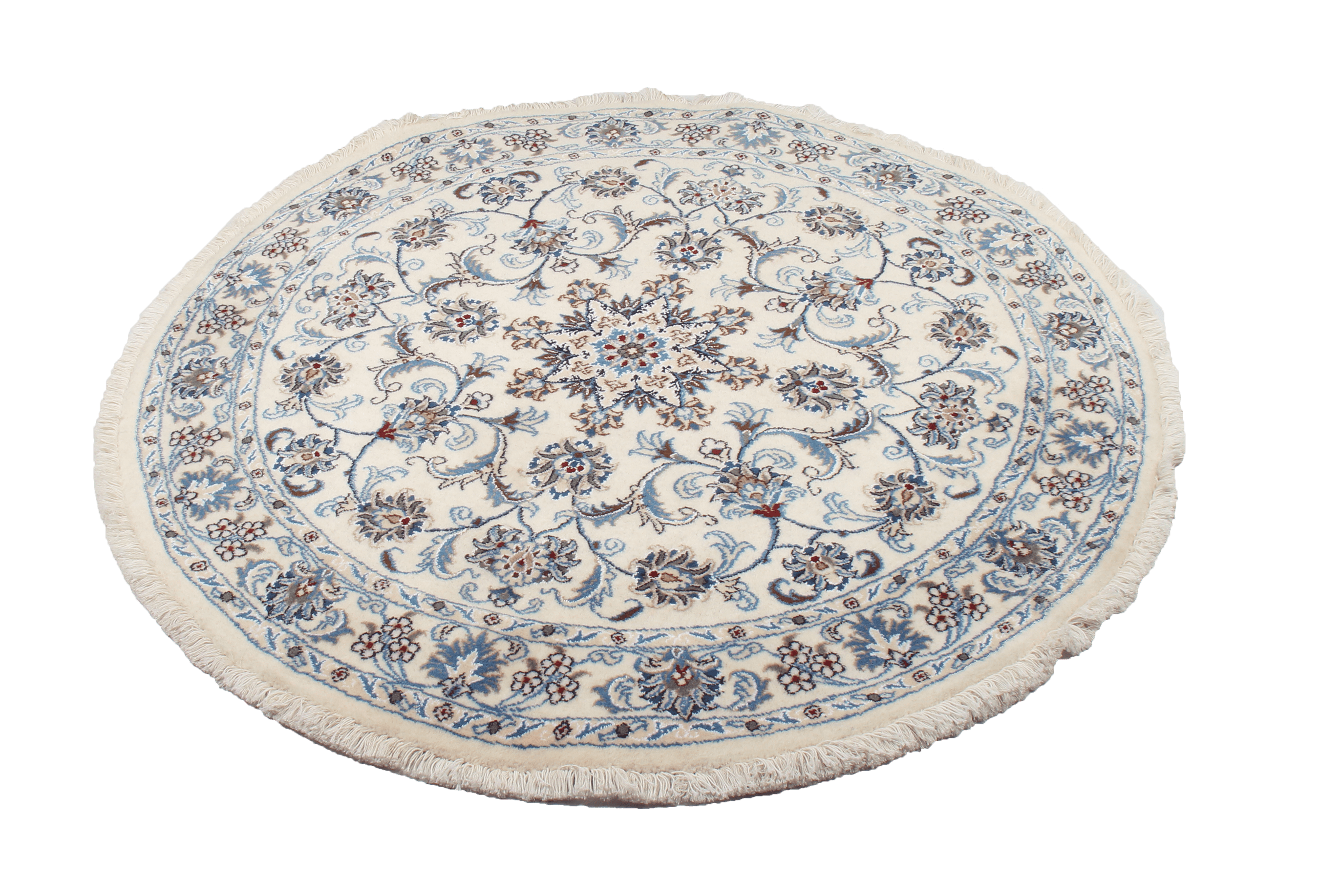 Nain — Hand-knotted, 135x135 cm, Beige, 100% Virgin Wool | View 4