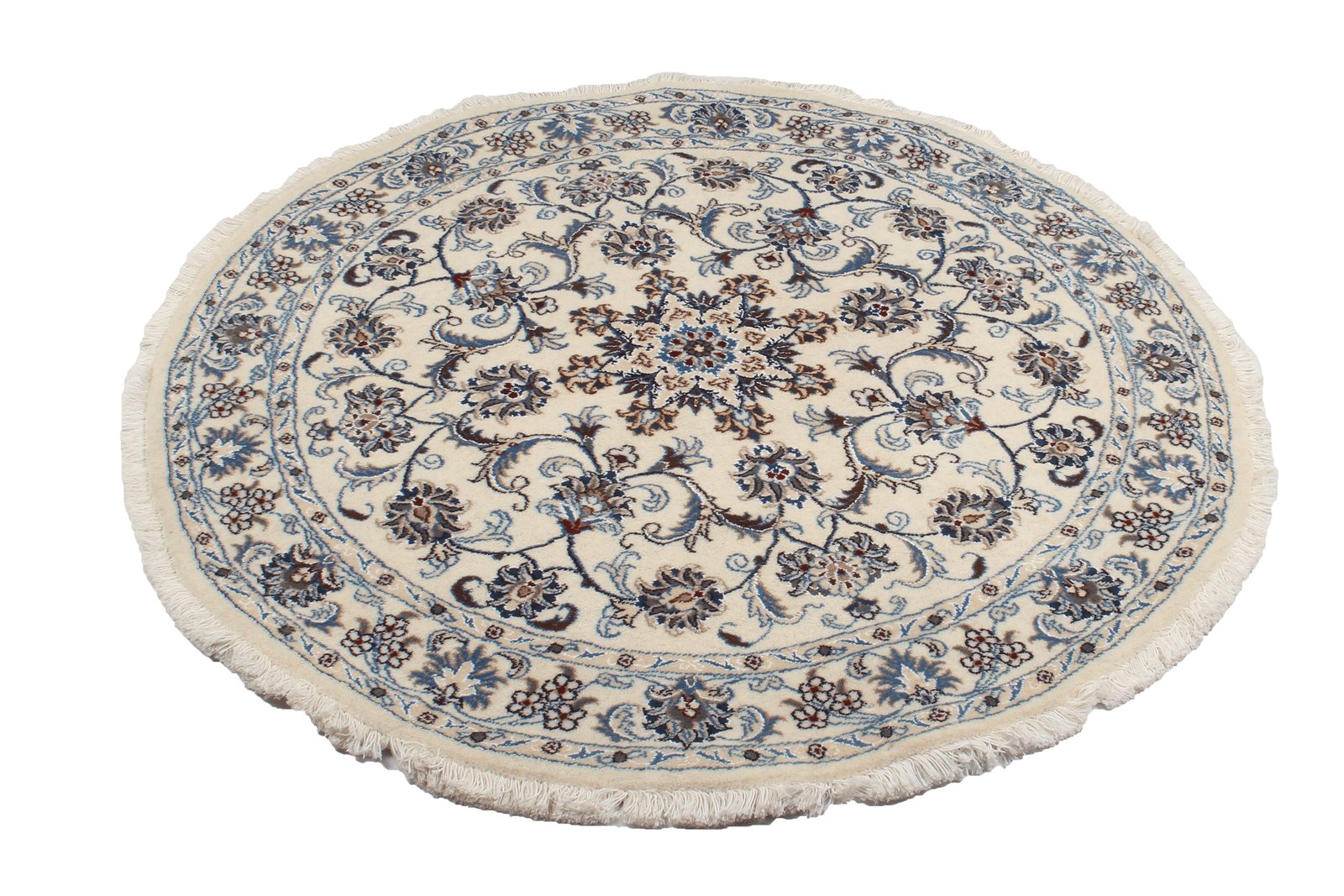 Nain — Hand-knotted, 135x135 cm, Beige, 100% Virgin Wool | View 5