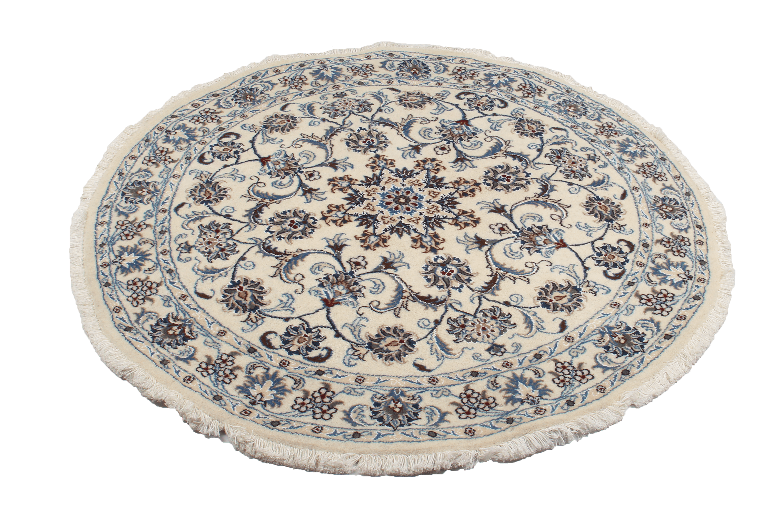 Nain — Hand-knotted, 135x135 cm, Beige, 100% Virgin Wool | View 5