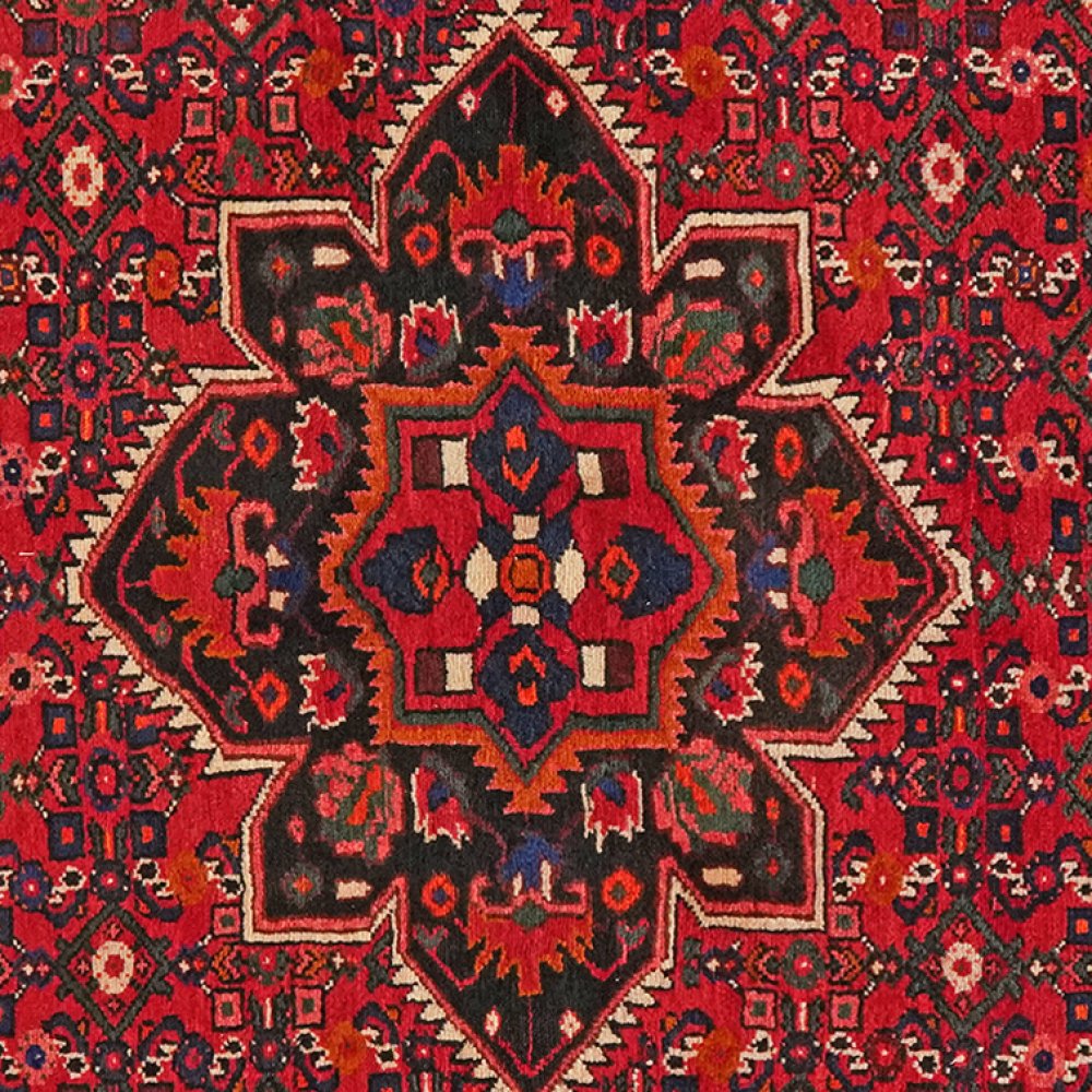 Hosseinabad — Hand-knotted, 169x223 cm, Red, 100% Virgin Wool | View 4