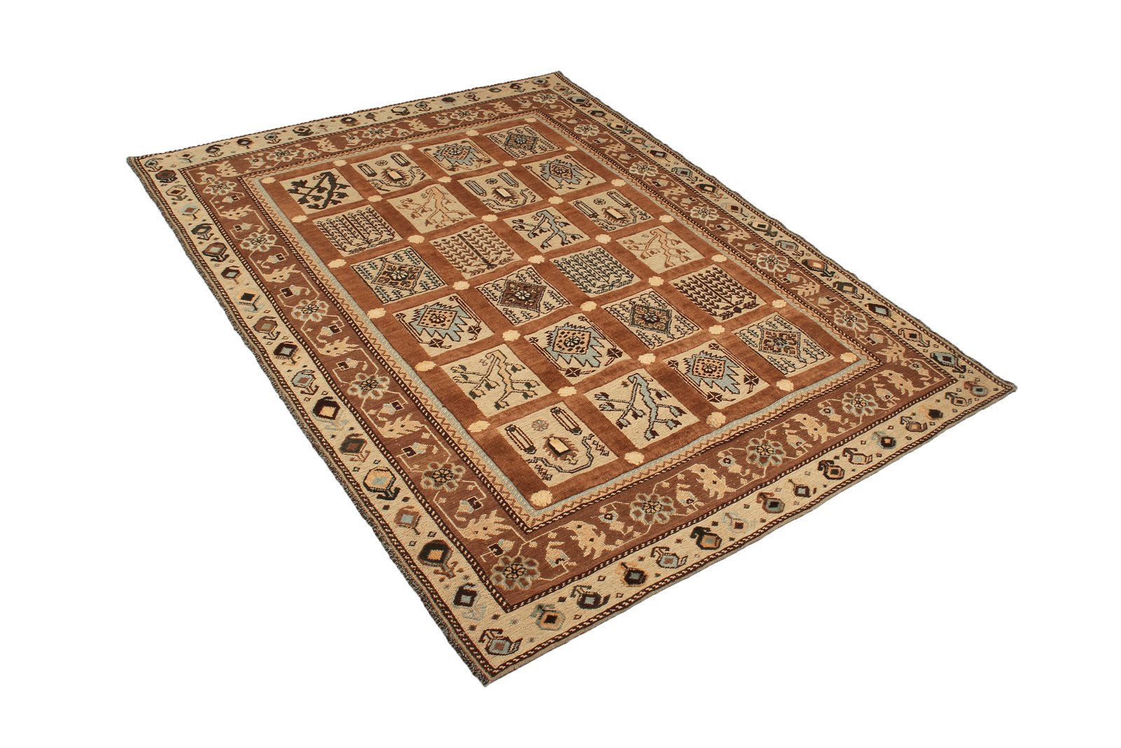 Kelim Belutch — Handmade, 133x174 cm, Brown, 100% Virgin Wool | View 4