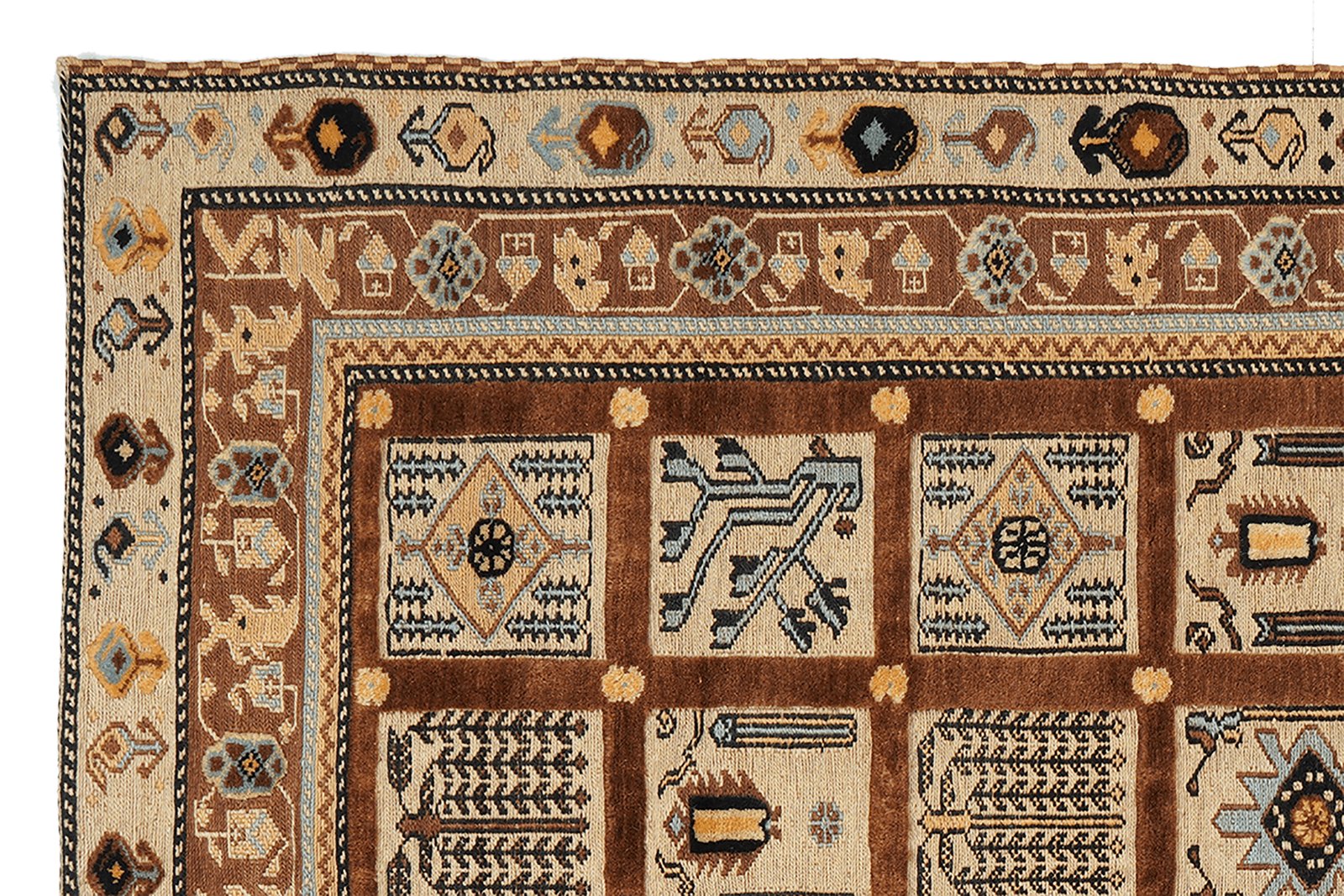 Kelim Belutch — Handmade, 123x164 cm, Brown, 100% Virgin Wool | View 3