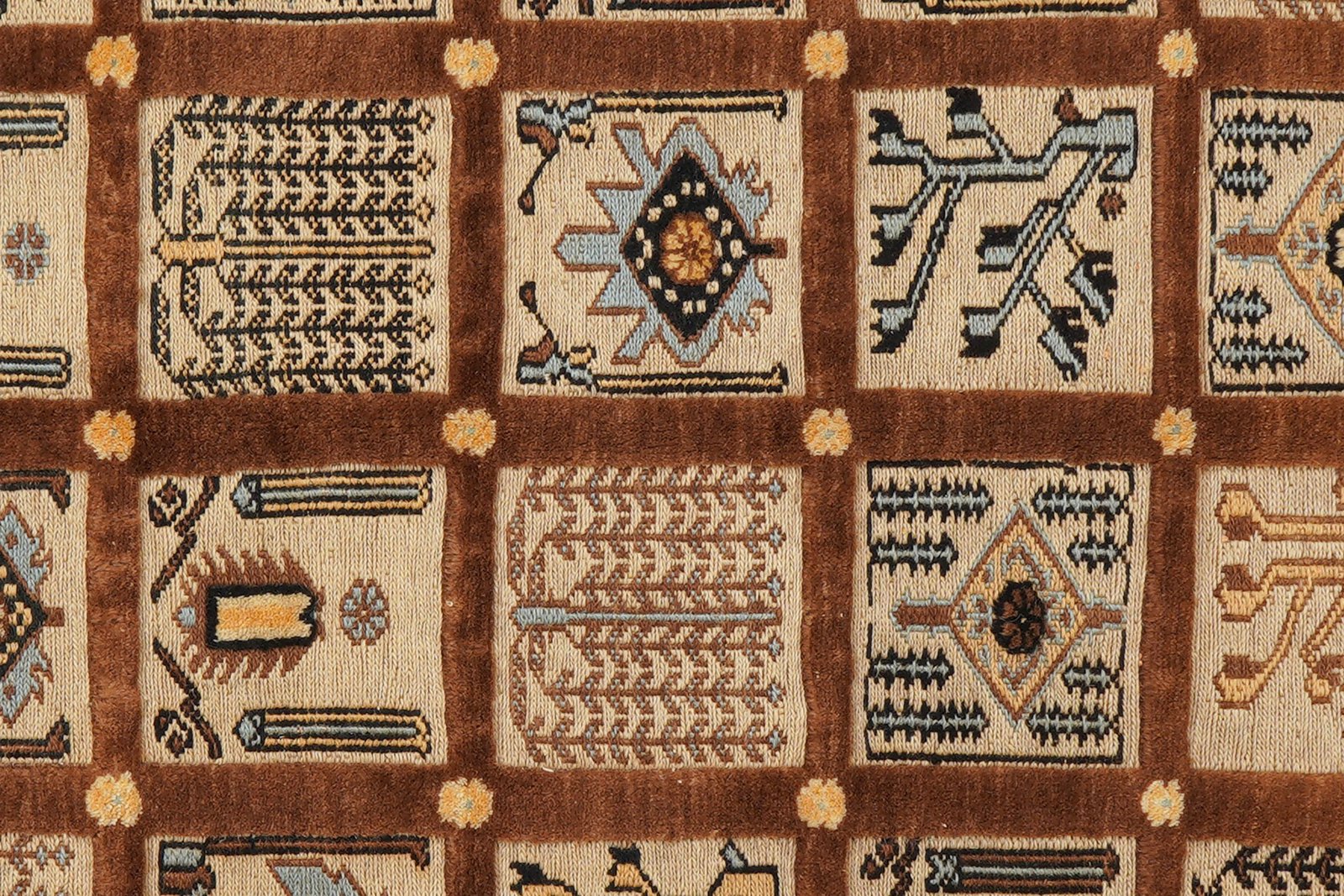 Kelim Belutch — Handmade, 123x164 cm, Brown, 100% Virgin Wool | View 6