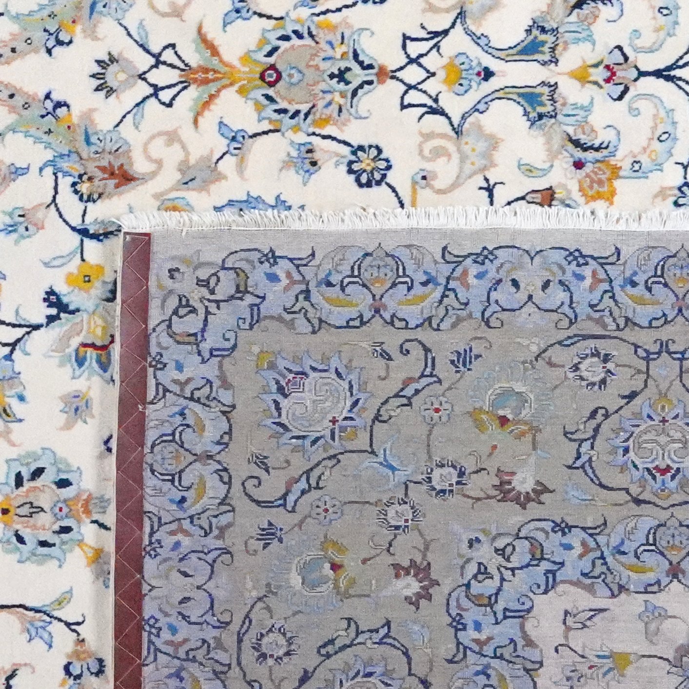 Kashan — Hand-knotted, 308x417 cm, Beige, 100% Virgin Wool | View 6