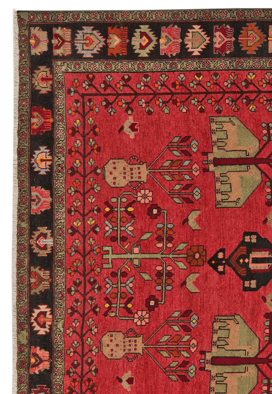 Kordibaf — Hand-knotted, 217x332 cm, Red, 100% Virgin Wool | View 3