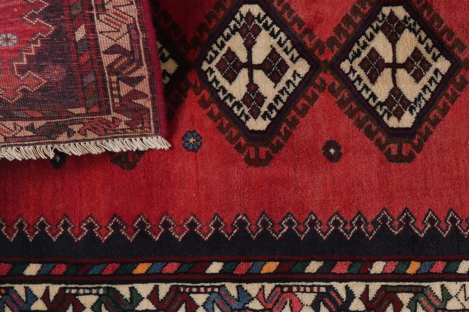 Afshar — Hand-knotted, 84x300 cm, Red, 100% Virgin Wool | View 7