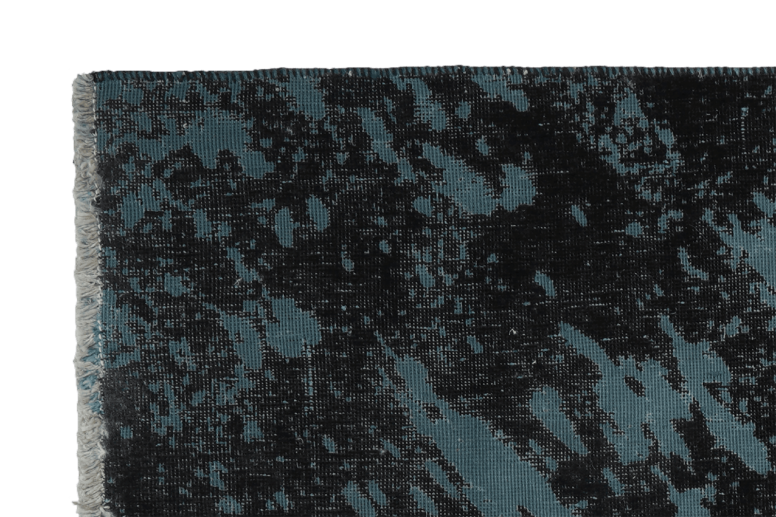 Vintage — Hand-knotted, 131x145 cm, Blue, 100% Virgin Wool | View 3