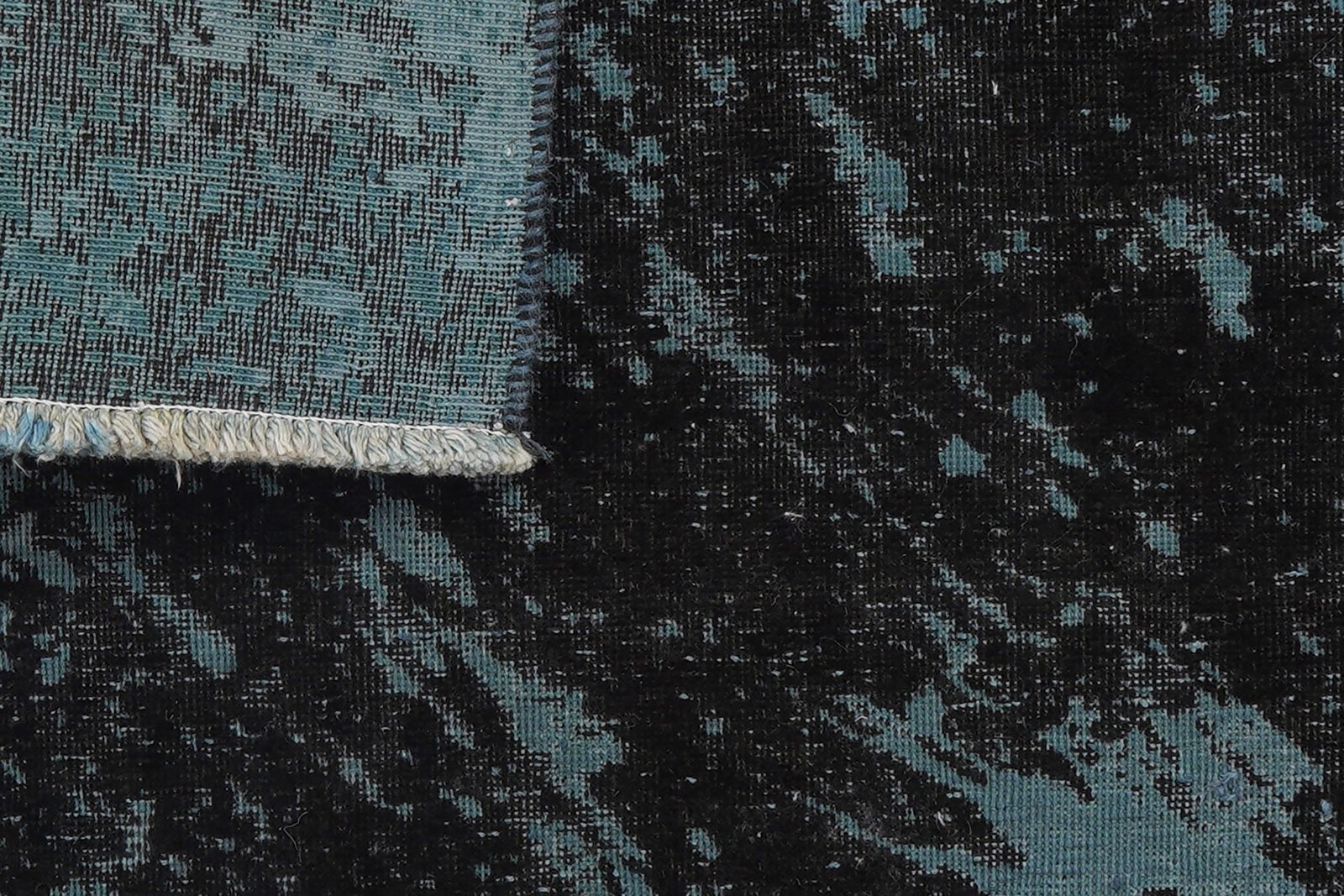 Vintage — Hand-knotted, 132x148 cm, Blue, 100% Virgin Wool | View 7