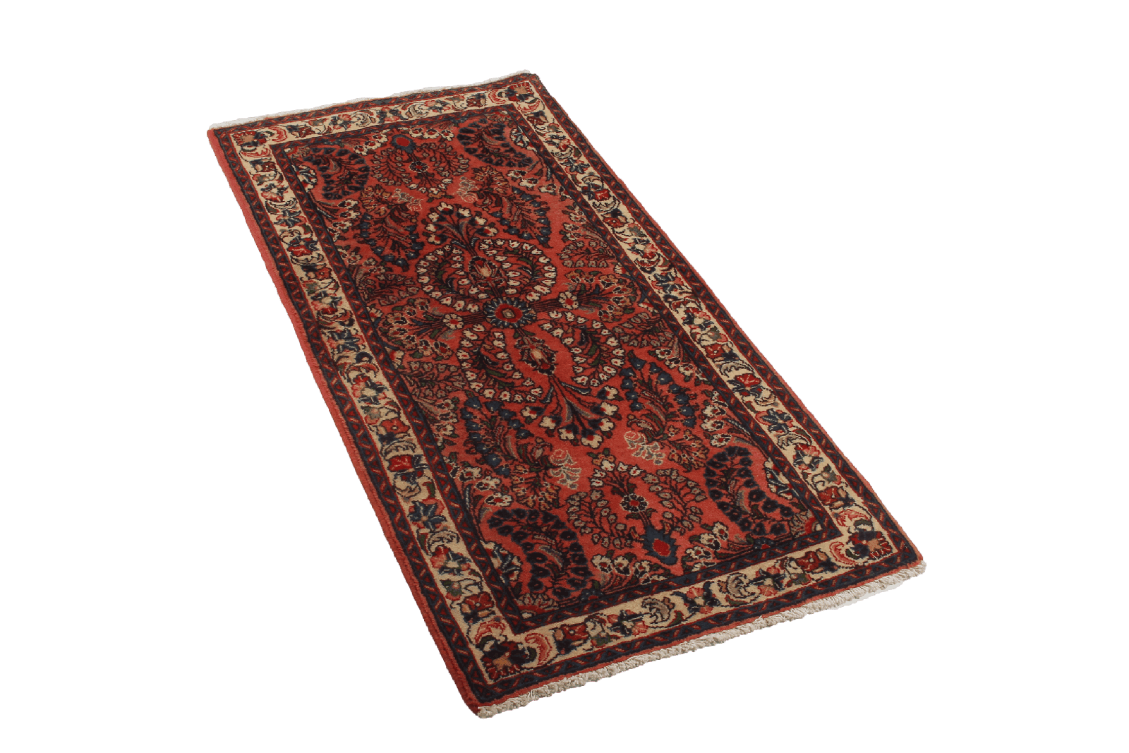 Sarough — Hand-knotted, 68x138 cm, Pink, 100% Virgin Wool | View 5