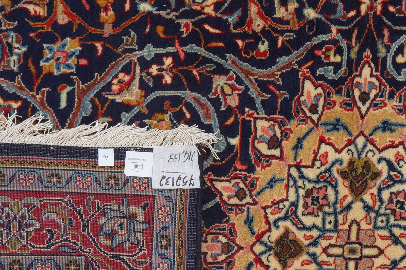 Mahal — Hand-knotted, 133x214 cm, Blue, 100% Virgin Wool | View 6